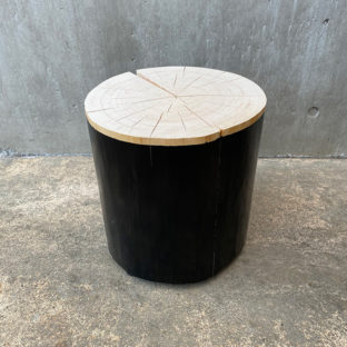クラック切り株 スツール(黒全塗) 31cm | コンクリートスツール